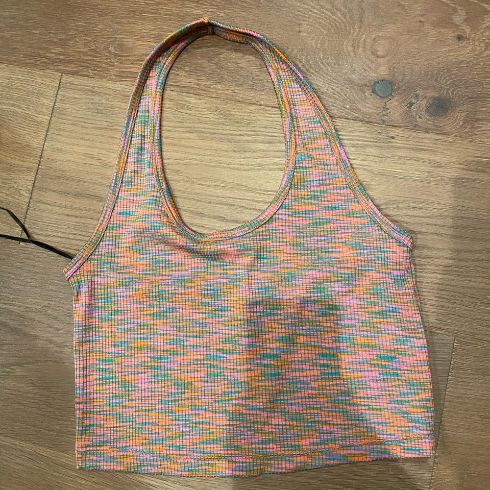 colorful women’s halter neck top